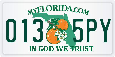 FL license plate 0135PY