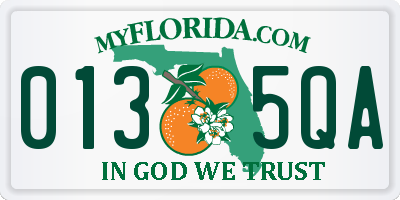 FL license plate 0135QA