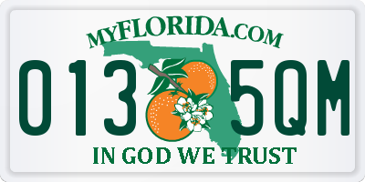 FL license plate 0135QM
