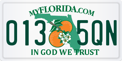 FL license plate 0135QN