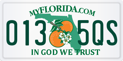 FL license plate 0135QS