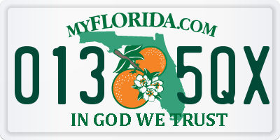 FL license plate 0135QX