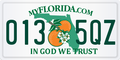FL license plate 0135QZ