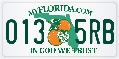 FL license plate 0135RB