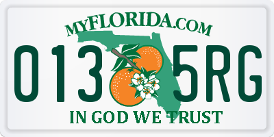 FL license plate 0135RG