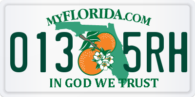 FL license plate 0135RH