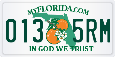FL license plate 0135RM