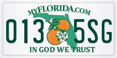 FL license plate 0135SG