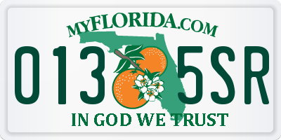 FL license plate 0135SR