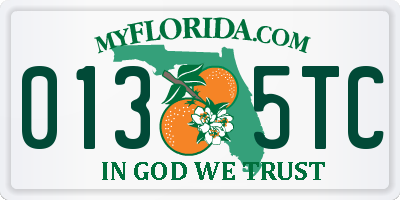 FL license plate 0135TC