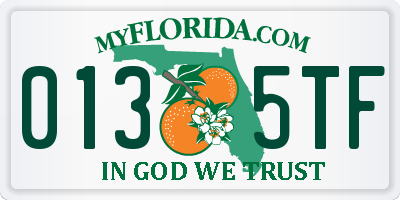 FL license plate 0135TF