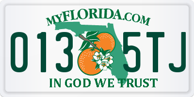 FL license plate 0135TJ