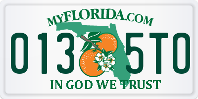 FL license plate 0135TO