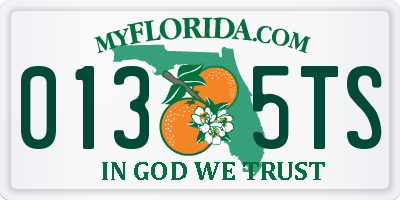 FL license plate 0135TS
