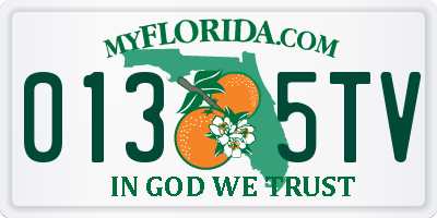 FL license plate 0135TV
