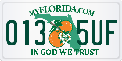 FL license plate 0135UF
