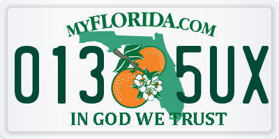 FL license plate 0135UX