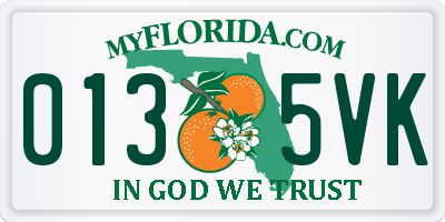 FL license plate 0135VK