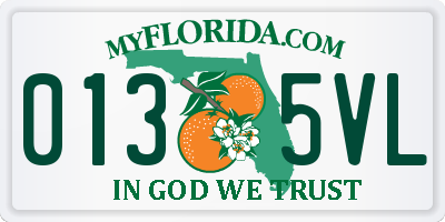 FL license plate 0135VL