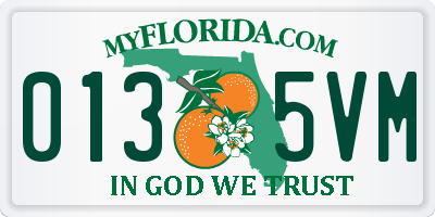 FL license plate 0135VM