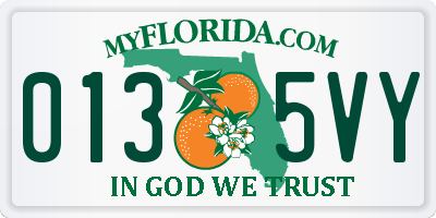 FL license plate 0135VY