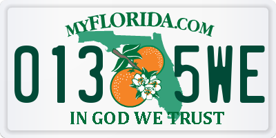 FL license plate 0135WE