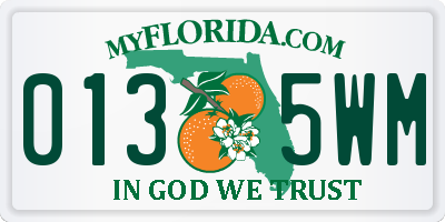 FL license plate 0135WM