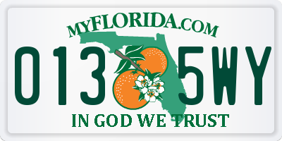 FL license plate 0135WY