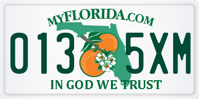 FL license plate 0135XM