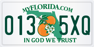 FL license plate 0135XQ