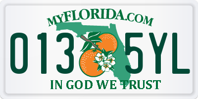 FL license plate 0135YL