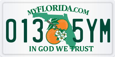 FL license plate 0135YM