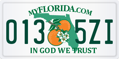 FL license plate 0135ZI