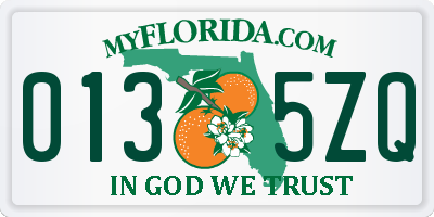 FL license plate 0135ZQ