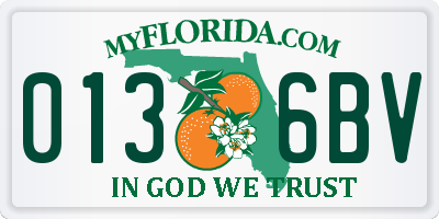 FL license plate 0136BV