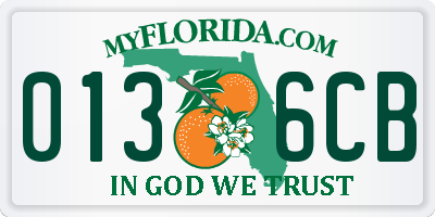 FL license plate 0136CB