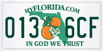 FL license plate 0136CF