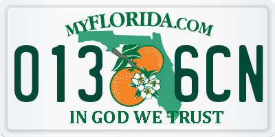 FL license plate 0136CN