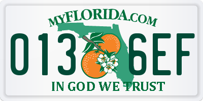 FL license plate 0136EF