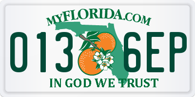 FL license plate 0136EP