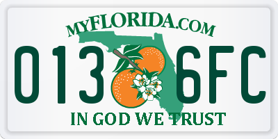 FL license plate 0136FC