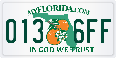 FL license plate 0136FF
