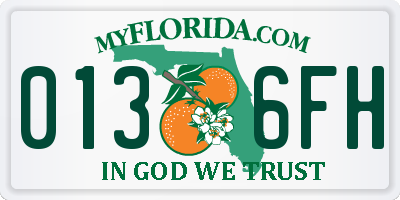 FL license plate 0136FH