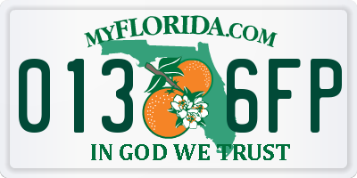 FL license plate 0136FP