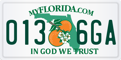 FL license plate 0136GA