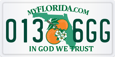 FL license plate 0136GG