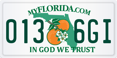 FL license plate 0136GI