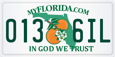 FL license plate 0136IL