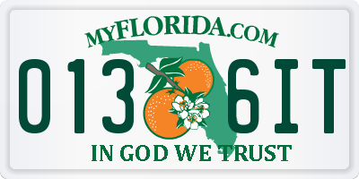 FL license plate 0136IT