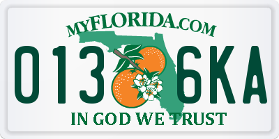 FL license plate 0136KA
